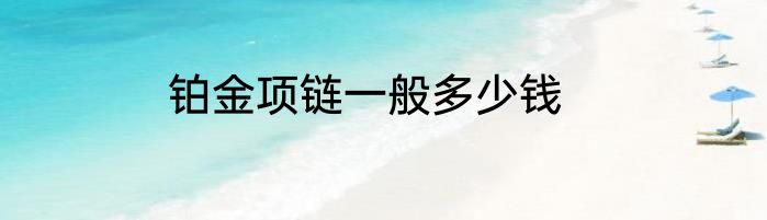 铂金项链一般多少钱