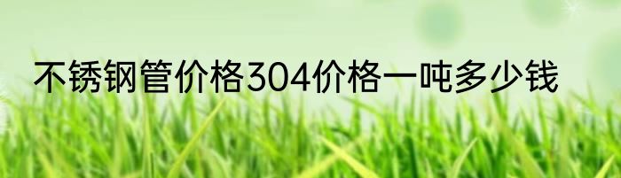 不锈钢管价格304价格一吨多少钱
