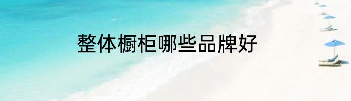 整体橱柜哪些品牌好