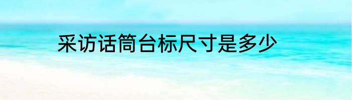 采访话筒台标尺寸是多少