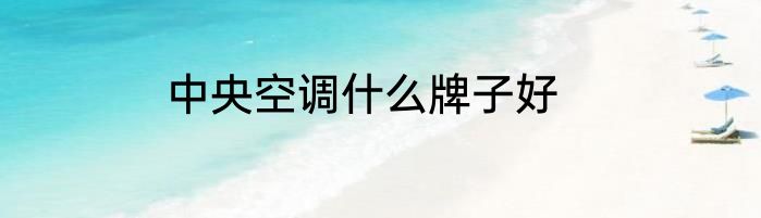 中央空调什么牌子好