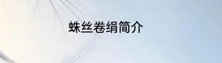 蛛丝卷绢简介