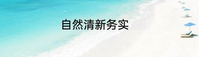 自然清新务实