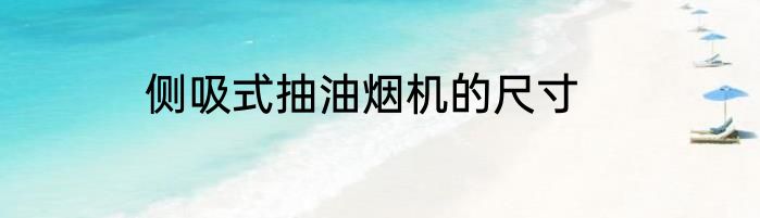 侧吸式抽油烟机的尺寸