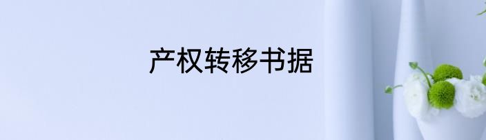 产权转移书据