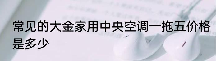 常见的大金家用中央空调一拖五价格是多少