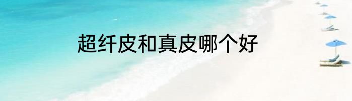 超纤皮和真皮哪个好
