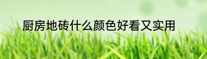 厨房地砖什么颜色好看又实用