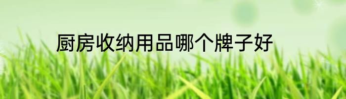 厨房收纳用品哪个牌子好