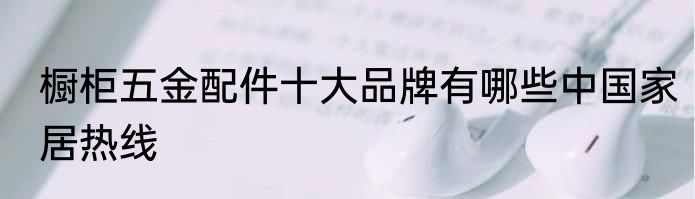 橱柜五金配件十大品牌有哪些中国家居热线