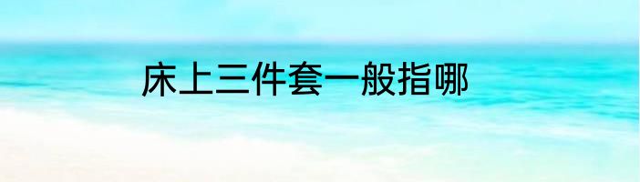 床上三件套一般指哪