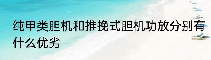 纯甲类胆机和推挽式胆机功放分别有什么优劣