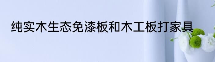 纯实木生态免漆板和木工板打家具