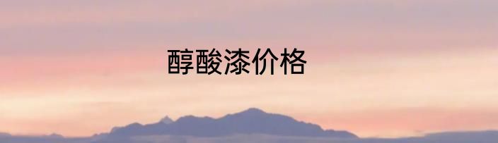 醇酸漆价格