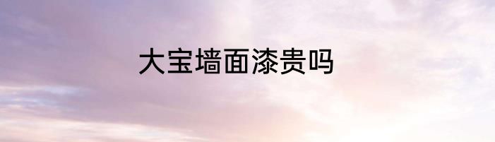 大宝墙面漆贵吗