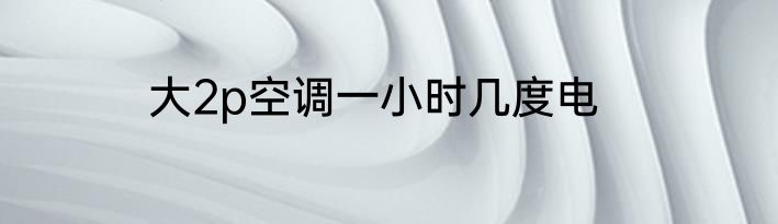 大2p空调一小时几度电