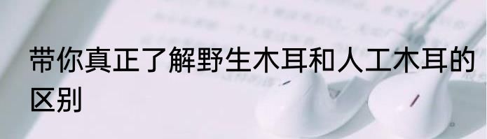 带你真正了解野生木耳和人工木耳的区别
