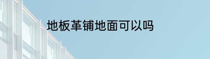 地板革铺地面可以吗