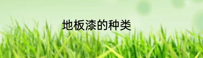 地板漆的种类