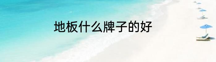 地板什么牌子的好