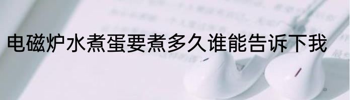 电磁炉水煮蛋要煮多久谁能告诉下我