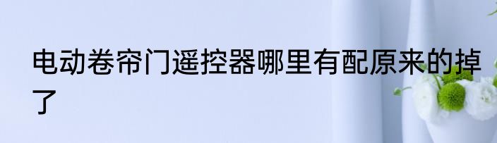 电动卷帘门遥控器哪里有配原来的掉了