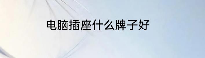 电脑插座什么牌子好