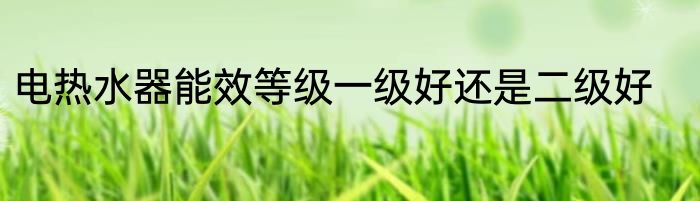 电热水器能效等级一级好还是二级好