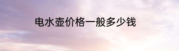 电水壶价格一般多少钱