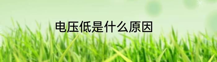 电压低是什么原因