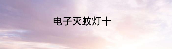 电子灭蚊灯十