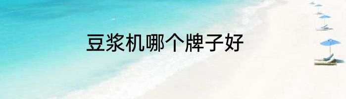 豆浆机哪个牌子好