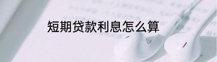 短期贷款利息怎么算