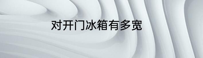 对开门冰箱有多宽