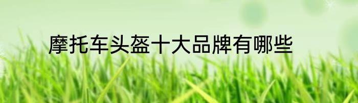 摩托车头盔十大品牌有哪些