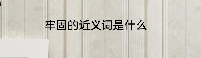 牢固的近义词是什么