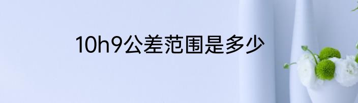 10h9公差范围是多少