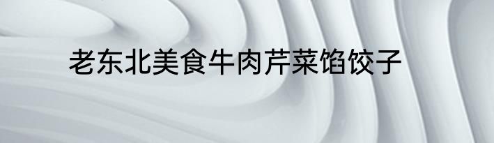 老东北美食牛肉芹菜馅饺子
