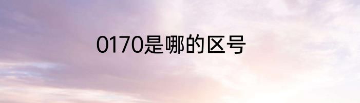 0170是哪的区号