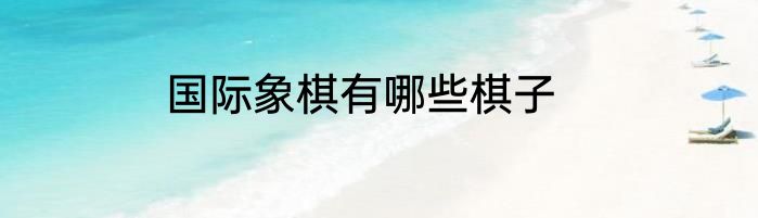 国际象棋有哪些棋子