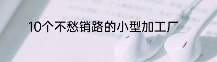 10个不愁销路的小型加工厂