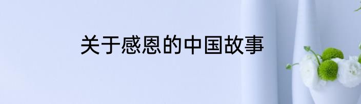 关于感恩的中国故事