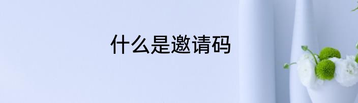 什么是邀请码