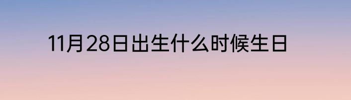 11月28日出生什么时候生日