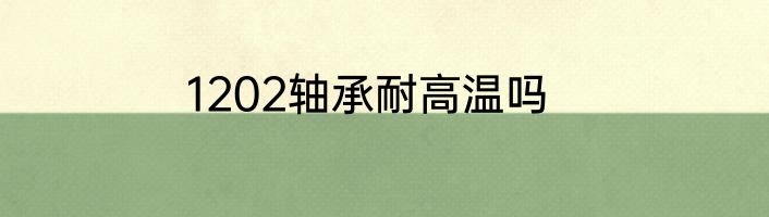 1202轴承耐高温吗