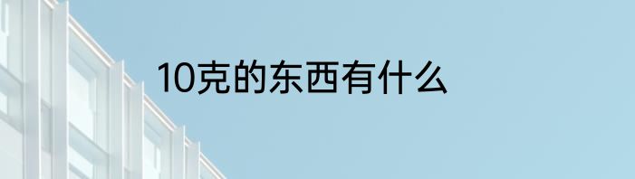 10克的东西有什么