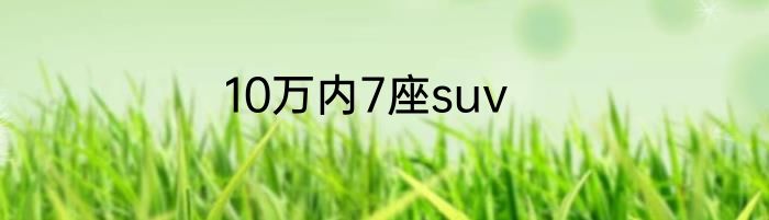10万内7座suv