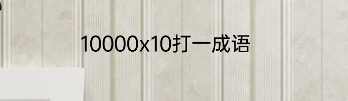 10000x10打一成语