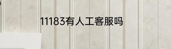 11183有人工客服吗
