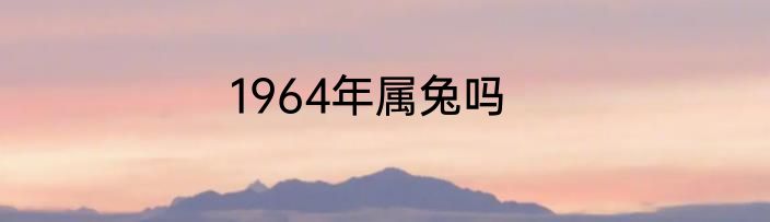 1964年属兔吗